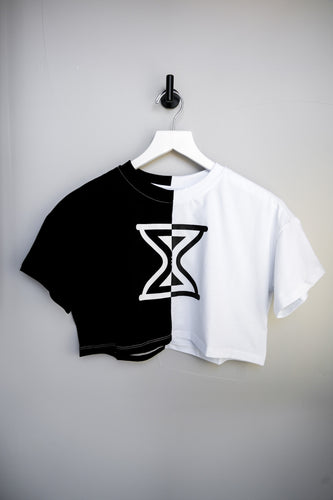 Half N' Half Crop Tee