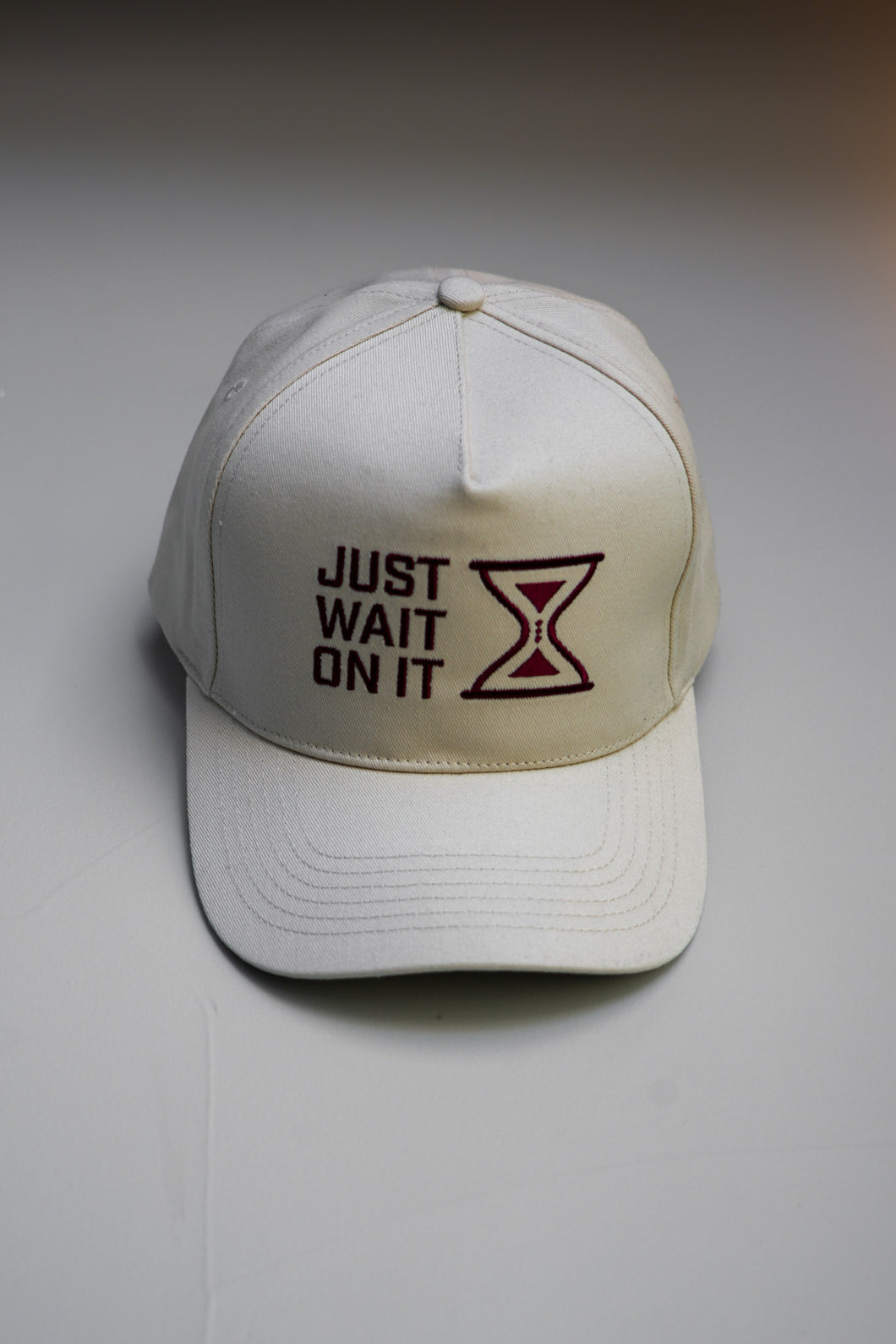 Tan & Maroon Split Logo Cap